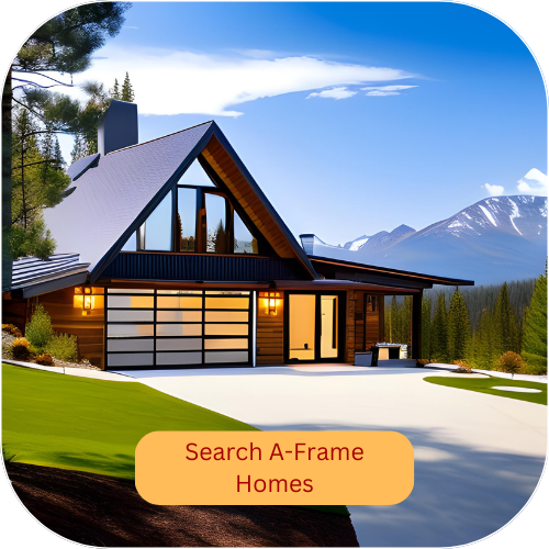 A-frame Property with mountains in the background