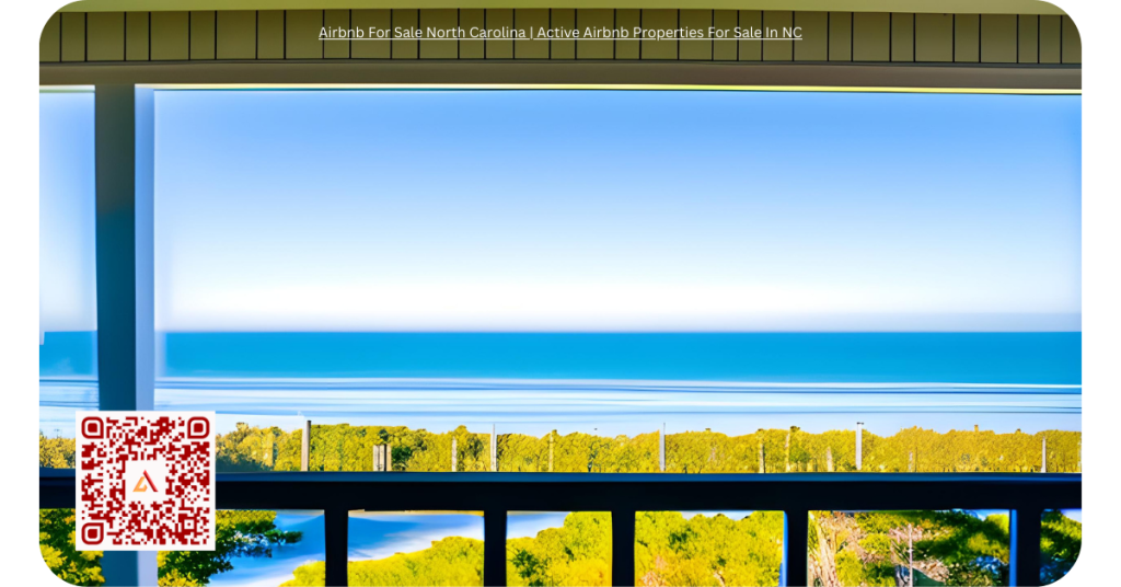 North Carolina Airbnb with view of the beach from the patio. This is an example of one of the many North Carolina airbnbs you can buy