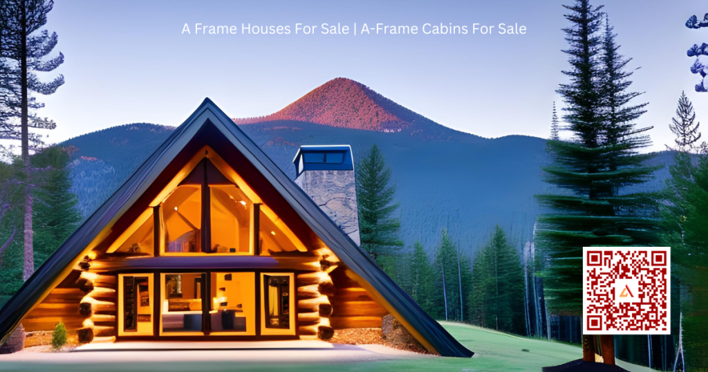 A Frame cabin in the mountains with luxury finishes. A great rustic example of A-Frame Cabins For Sale on Airdeed