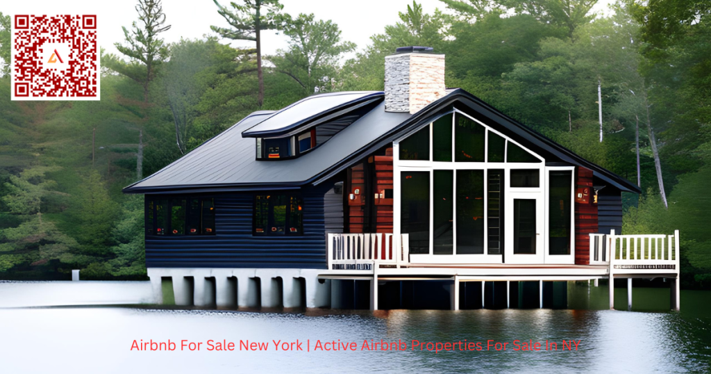 Lakefront Airbnb For Sale New York. Blue Home With water views is the perfect airbnb property